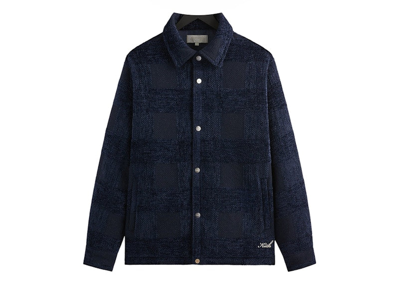 Kith Chenille Plaid Brixton Puffed Shirt Jacket Nocturnal