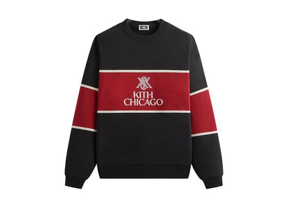 Kith Chicago Panelled Nelson Crewneck Black