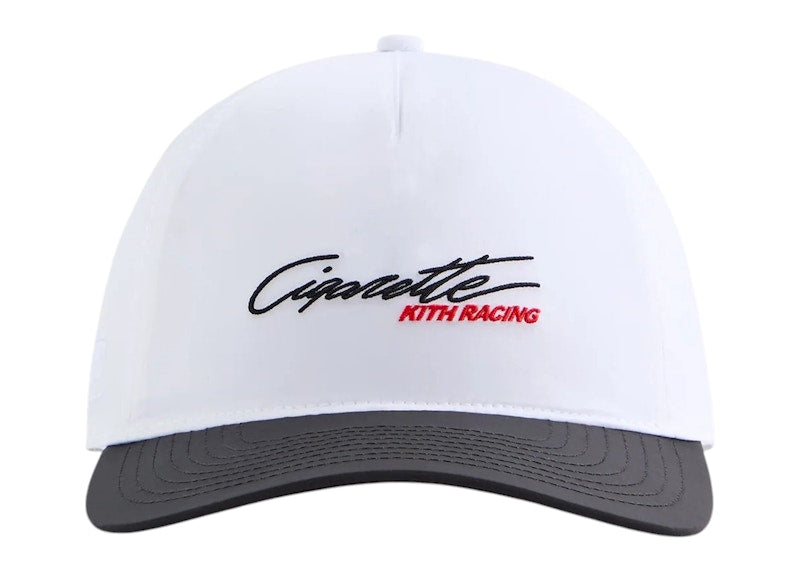Kith Cigarette Wrinkle Nylon Bay Low Pinch Crown Snapback White