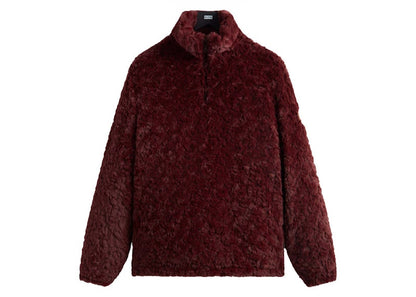 Kith Claremont Shaggy Sherpa Quarter Zip Magma