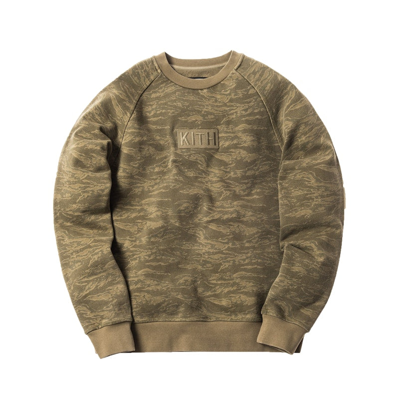 Kith Classic Logo Crewneck Tiger Camo