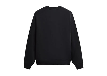 Kith Classic Logo Leopard Applique Nelson Crewneck Black