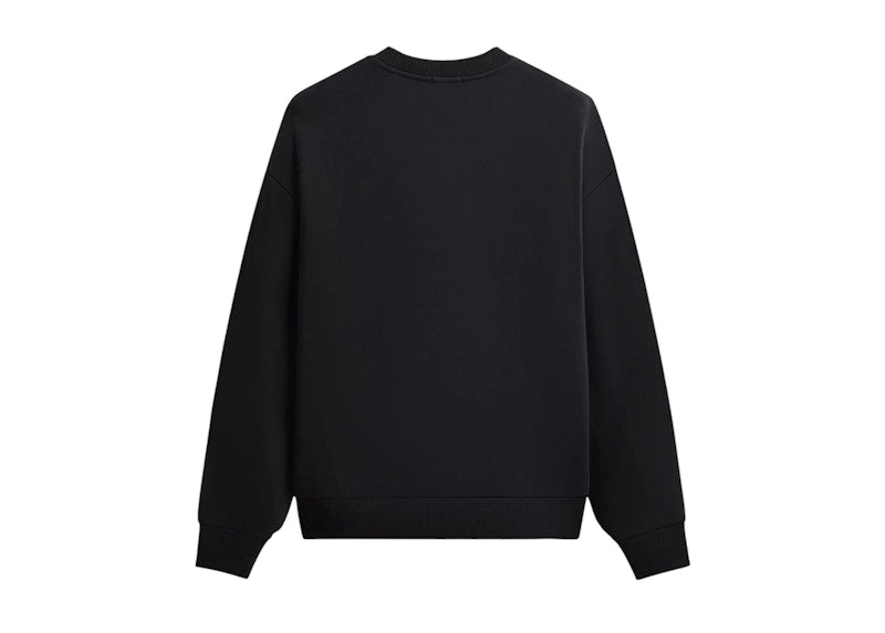 Kith Classic Logo Leopard Applique Nelson Crewneck Black