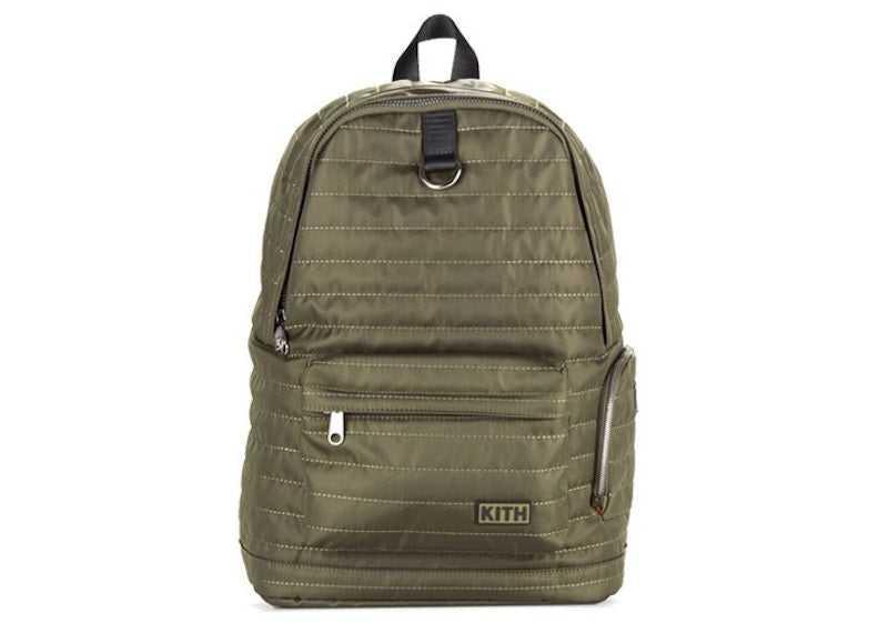 Kith Classics Quilted Backpack Olive