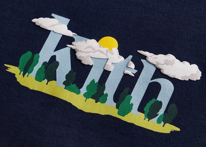 Kith Cloud Serif Logo Tee Nocturnal