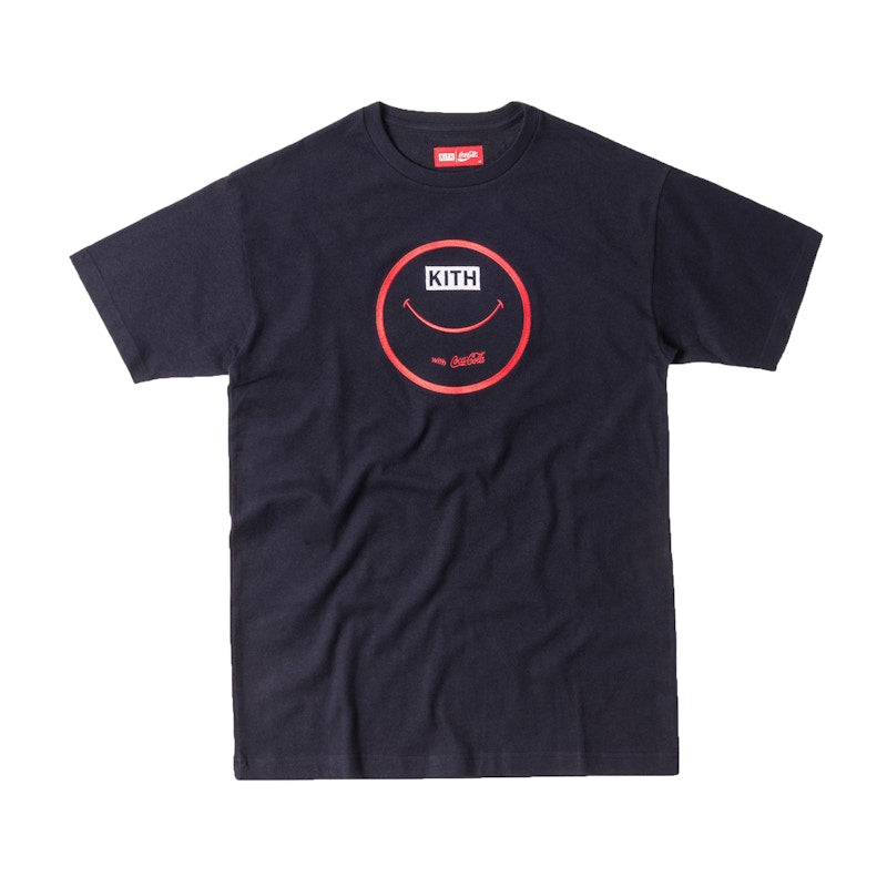 Kith Coca Cola Smile With Coke Tee Navy