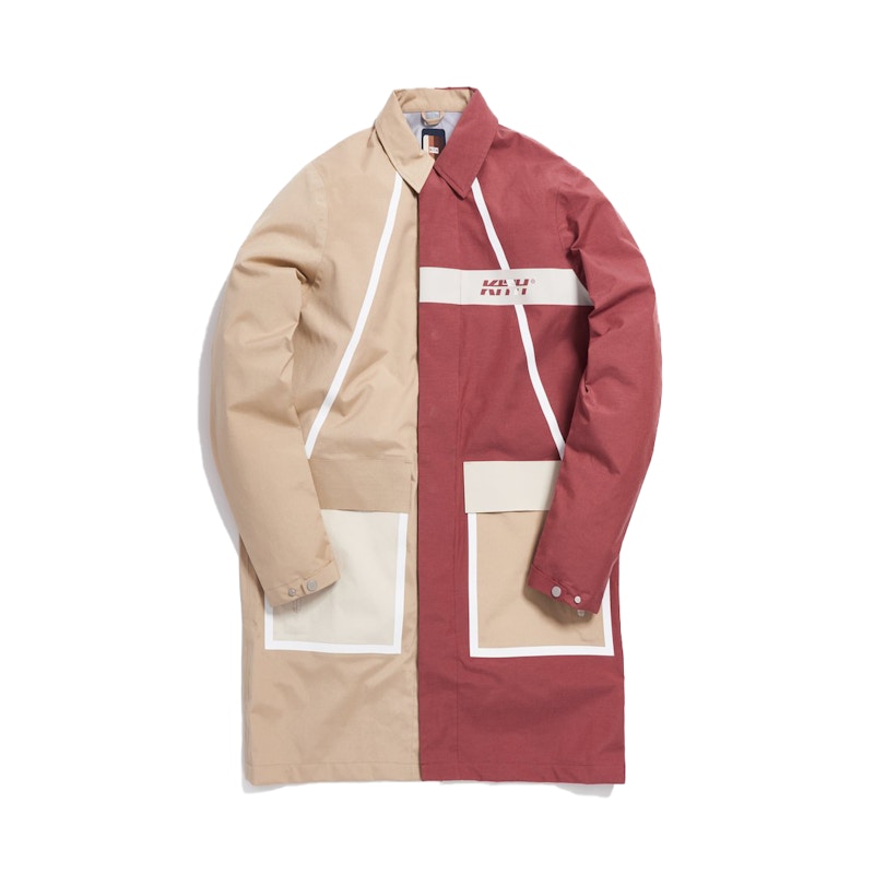 Kith Color Blocked Mac Coat Beige