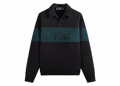 Kith Color-Blocked Nelson Collared Pullover Black