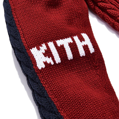 Kith Colorblock Adam Combo Knit Hoodie Pullover Navy/Multi