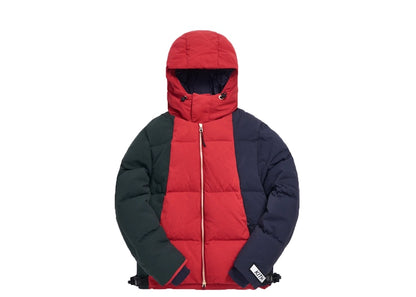 Kith Colorblocked Puffer Jacket Scarlet/Multi