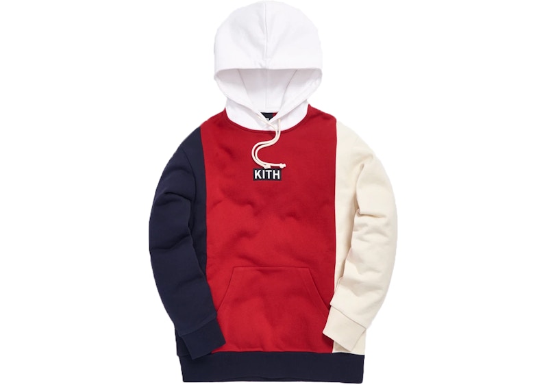 Kith Colorblocked Rugby Hoodie Red/Multi