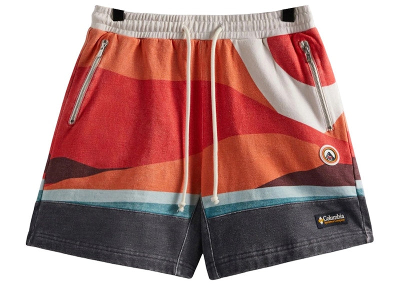 Kith Columbia Fleece Short Red Hibiscus