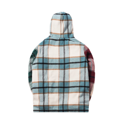 Kith Combo Plaid Flannel Hooded Shirt Multi