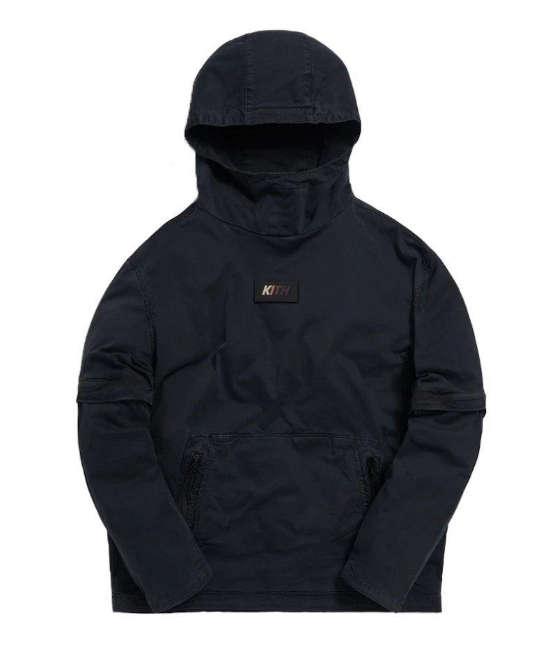 Kith Convertible Double Pocket Hoodie Soft Black