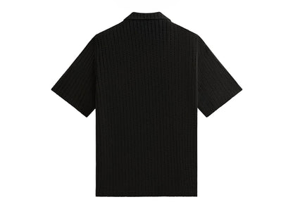 Kith Cotton Mesh Thompson Camp Collar Shirt Black
