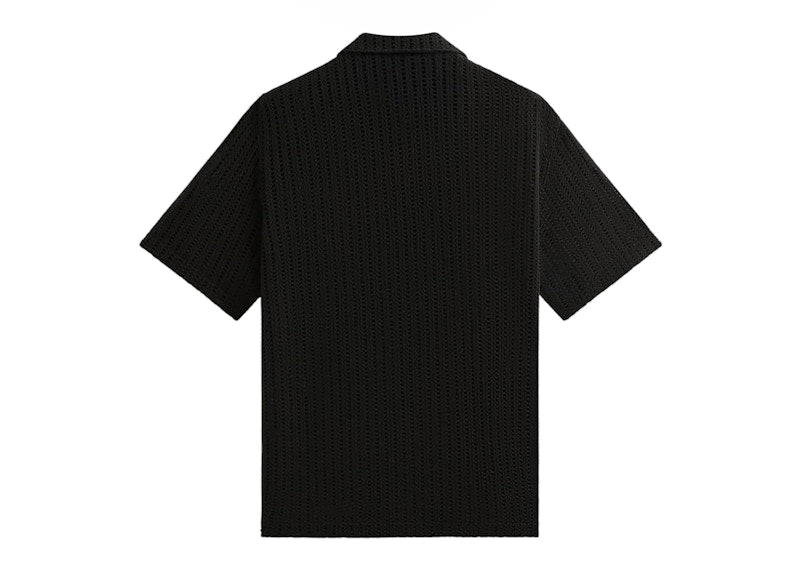 Kith Cotton Mesh Thompson Camp Collar Shirt Black