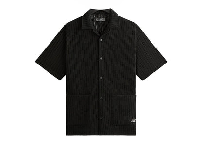Kith Cotton Mesh Thompson Camp Collar Shirt Black