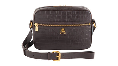 Kith Croc Debossed Leather Camera Crossbody Incognito