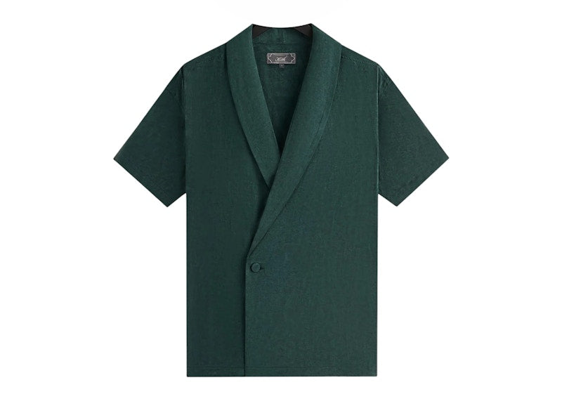 Kith Cupro Linen Short Sleeve Thompson Crossover Shirt Stadium