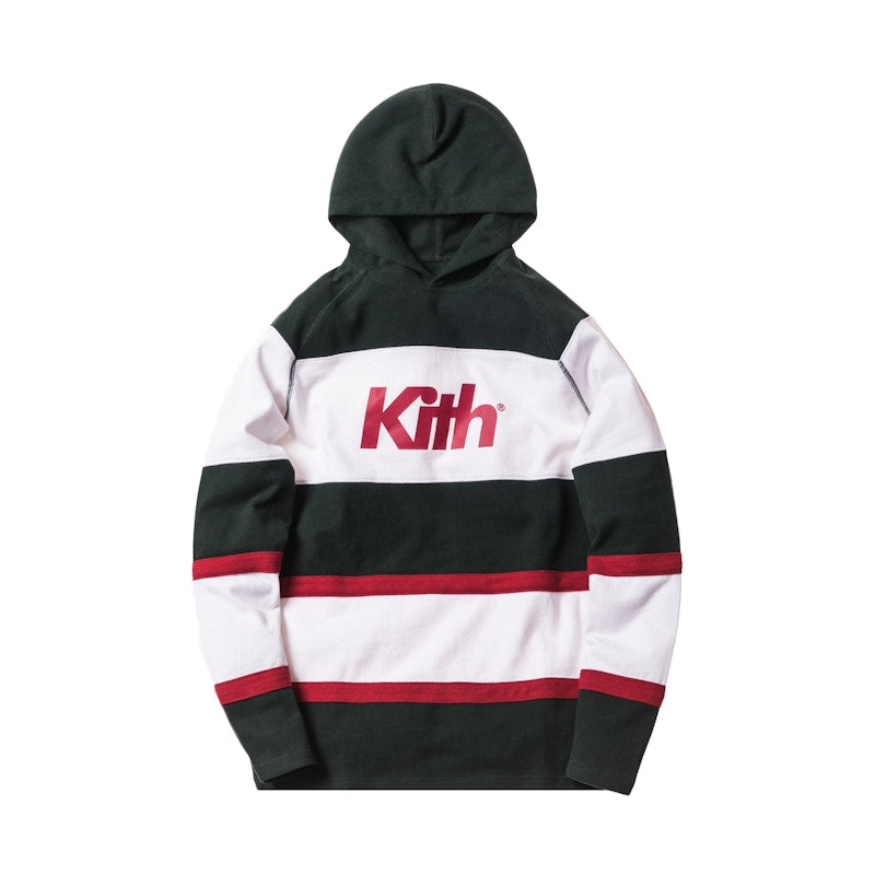 Kith Delk Paneled Hoodie Forest Green