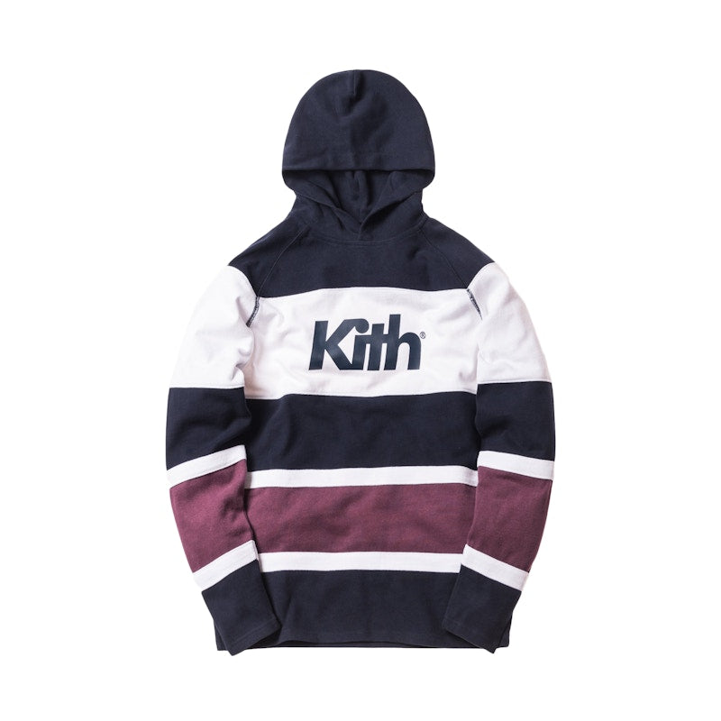 Kith Delk Paneled Hoodie Navy