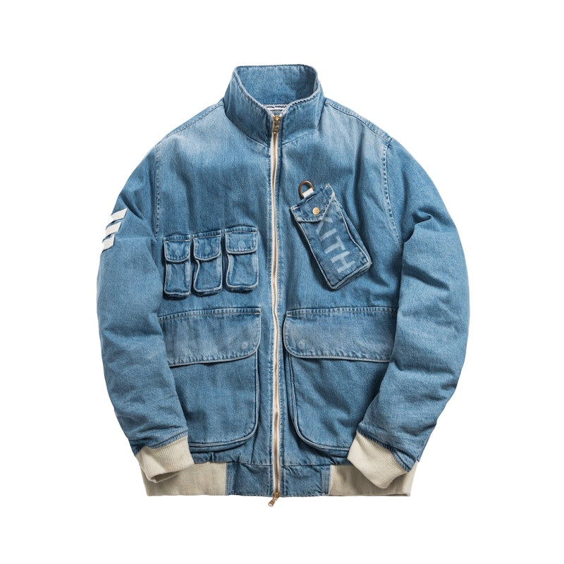 Kith Denim Aviation Bomber Jacket Hosu 2.0 Wash