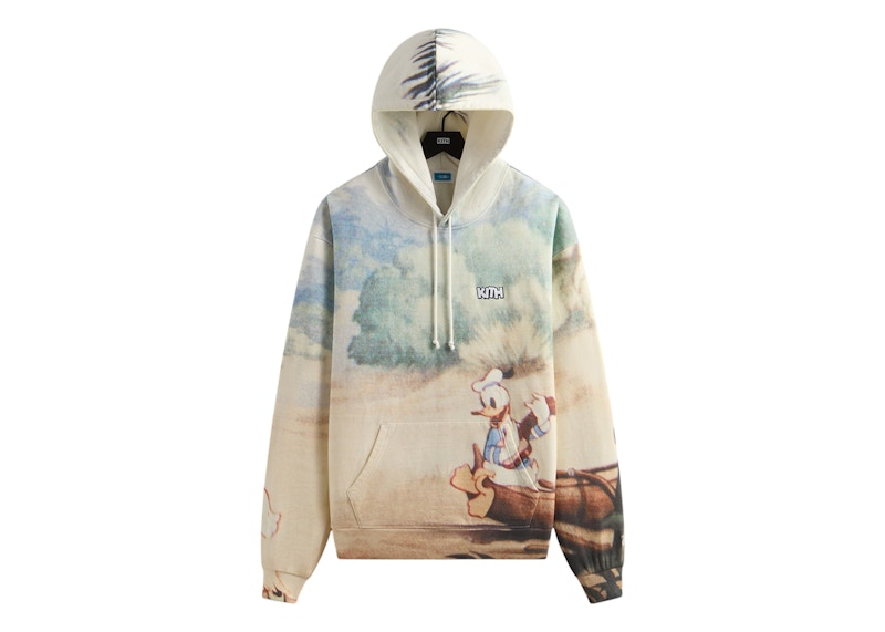 Kith Disney Donald Duck Hawaiian Vintage Nelson Hoodie White