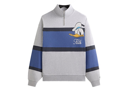 Kith Disney Donald Duck Quarter Zip Fleece Wyona Sweatshirt Light Heather Grey