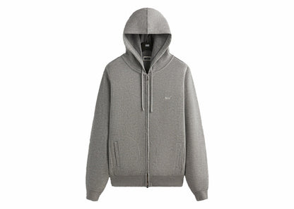 Kith Double Face Williams V Full Zip Hoodie Mid Heather Grey