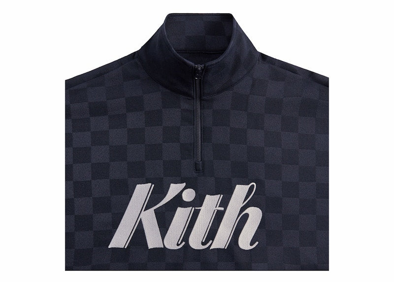 Kith Double Knit Davis Quarter Zip Pullover Nocturnal