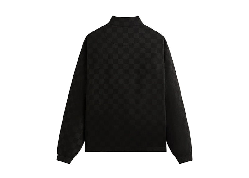 Kith Double Weave Davis Quarter Zip Pullover Black