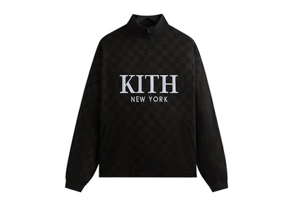 Kith Double Weave Davis Quarter Zip Pullover Black