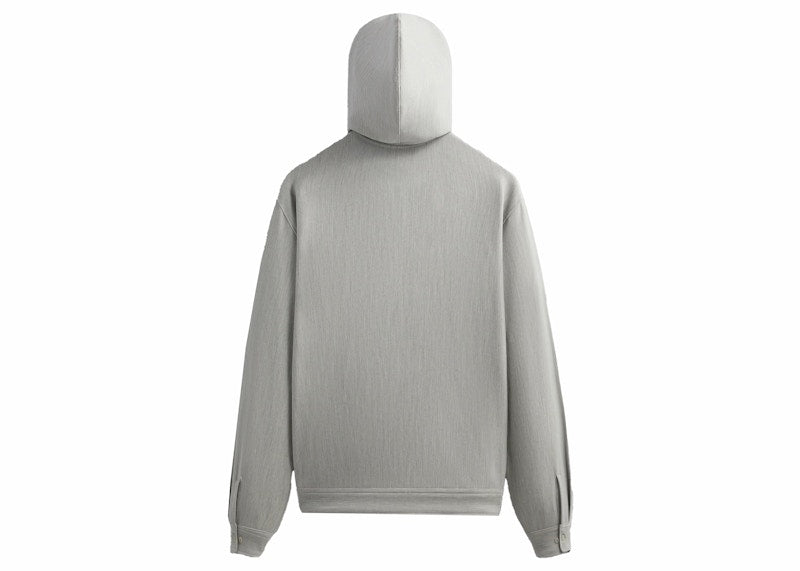 Kith Double Weave Selfridge Zip Up Hoodie Light Heather Grey