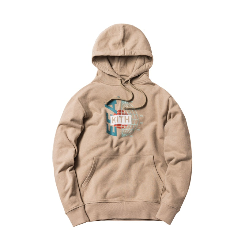 Kith EEA Globe Logo Hoodie Sand