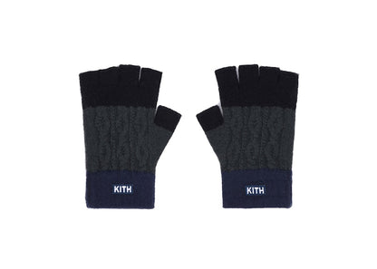 Kith Ellwood Colorblocked Fingerless Gloves Dark Green