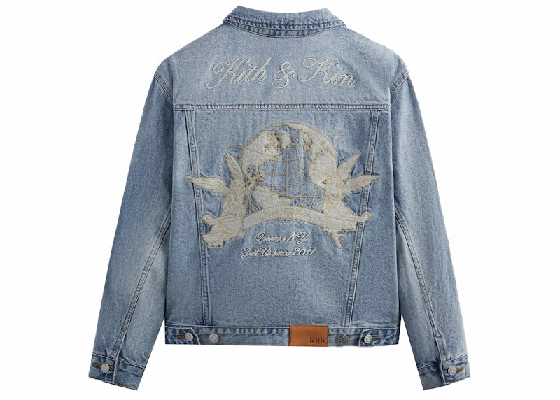 Kith Embroidered Centre Denim Jacket Light Indigo