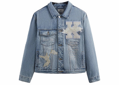Kith Embroidered Centre Denim Jacket Light Indigo