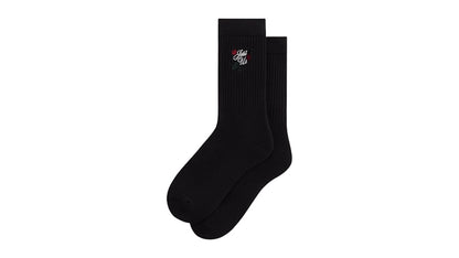 Kith Embroidered Rose Crew Socks Black