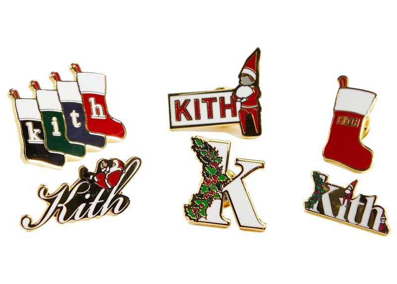 Kith Kithmas Enamel Pin Set Gold
