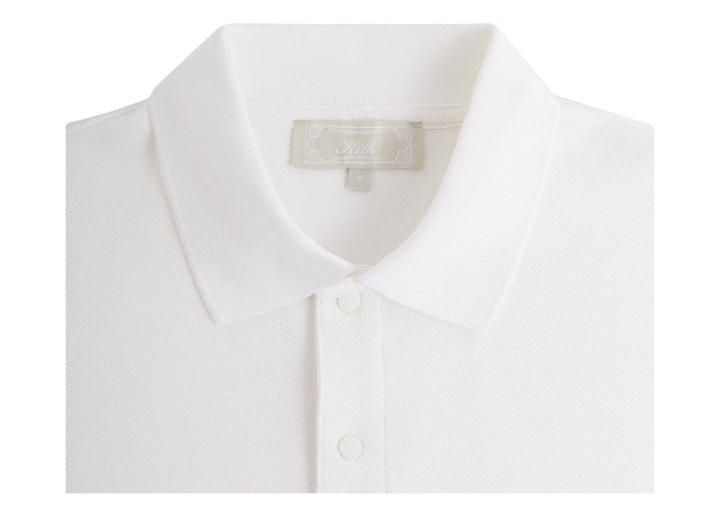 Kith Ethan Pique Polo White