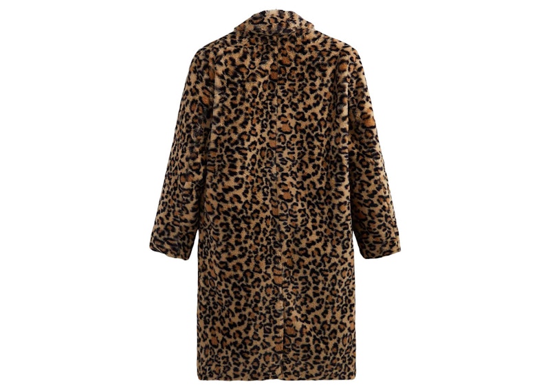 Kith Faux Leopard Patten Overcoat Birch