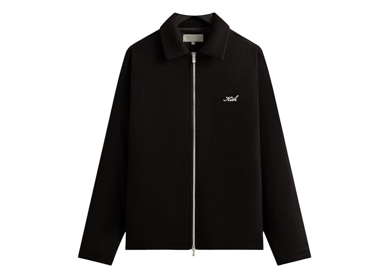 Kith Felted Jersey Lane Coaches Jacket Black
