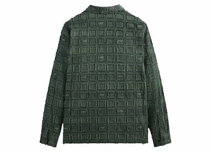 Kith Fils Coupe Check Long Sleeves Boxy Collared Overshirt Stadium