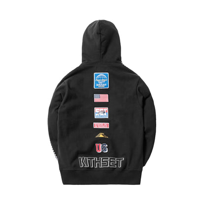 Kith Flag Wave Hoodie Black