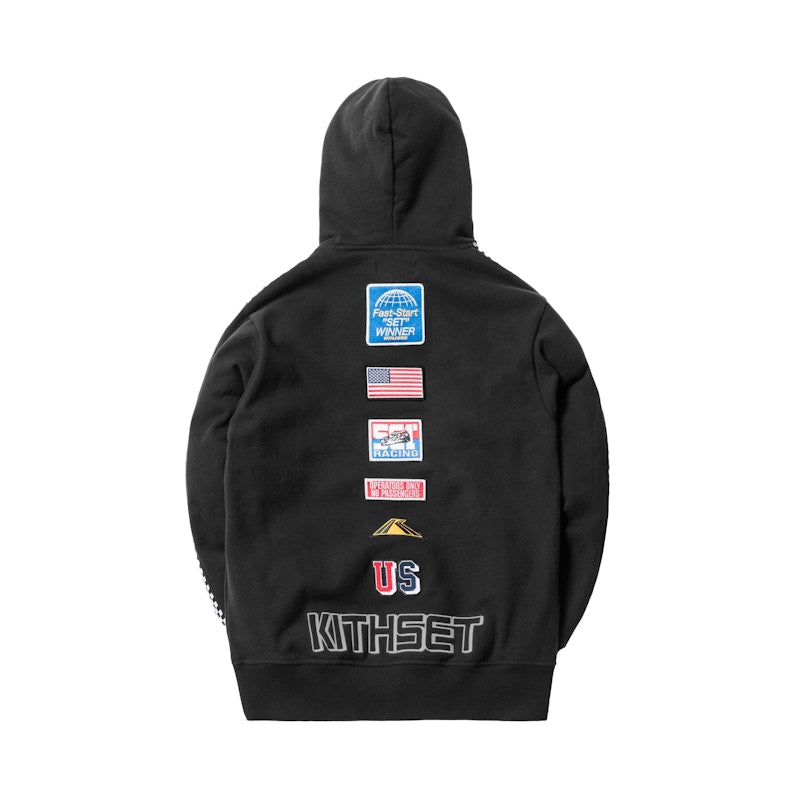 Kith Flag Wave Hoodie Black