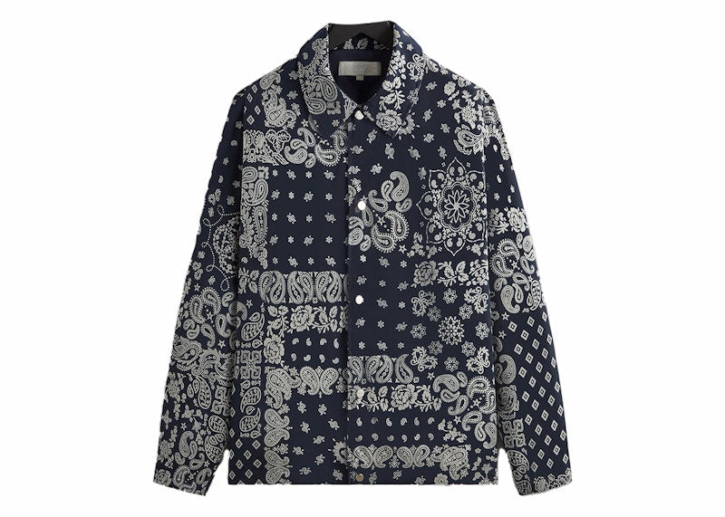 Kith Flocked Deconstructed Bandana Coaches Jacket Nocturnal