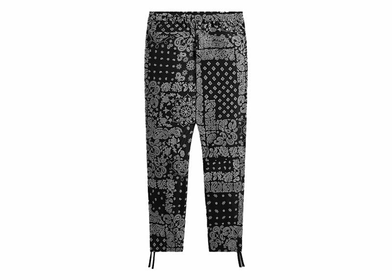 Kith Flocked Deconstructed Bandana Mercer 8 Pant Black