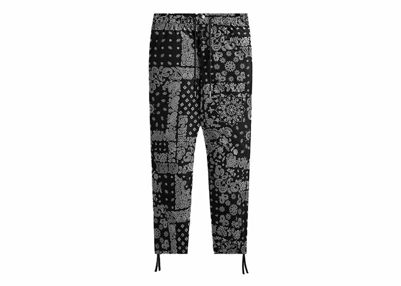 Kith Flocked Deconstructed Bandana Mercer 8 Pant Black