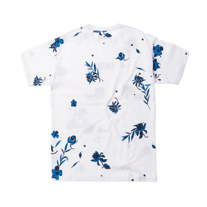 Kith Floral Classic Logo Tee Blue