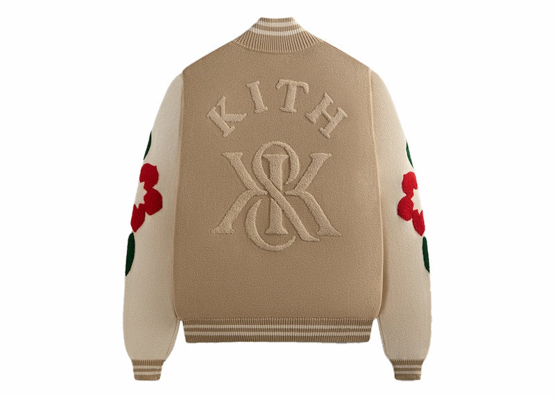 Kith Floral Crest Wyona Full Zip Sweater Canvas